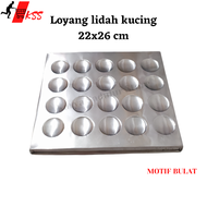 Loyang Lidah Kucing 22x26 cm/Loyang Lidah Kucing Bulat/Loyang Kue Kering/Cetakan Lidah Kucing