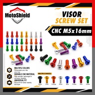 (5pcs) M5 Screw Visor Screw  Set Skru Windscreen Skru Gold Red Orange Green Black Purple Size 16MM S