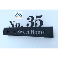 Laser cut 3D house number plate