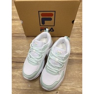 FILA-5-J929Y-166 Laced-Up Sports Jogging Leisure Walking Work Wear White Shoes Height Increasing Dad