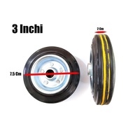 ONLY 7CM WHEELS 7CM DISPLAY WHEELS 3 INCH TROLLEY WHEELS 3IN RUBBER WHEELS PB8