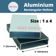 1 x 4 Aluminium Hollow Rectangular Hollow / Segi Empat Hollow / Bar Berongga Aluminium 长方通 -2ft/ 4ft/ 6ft/ 8ft MASONLINE