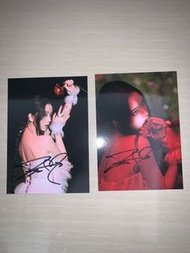 Blackpink jisoo親筆簽名官方postcard 2張 ，$170@2
