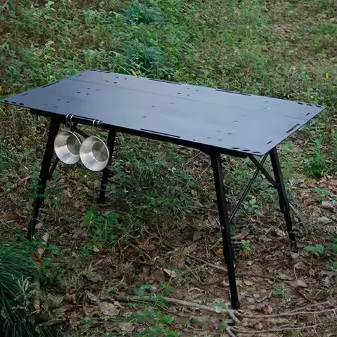 MOEYE Aluminum Alloy Camping Tactical Table Portable Folding Table Outdoor Picnic Tables Retractable