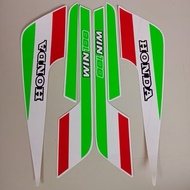 HIJAU MERAH Striping Sticker Polet list motorbike honda win 100 91 1991 sticker list body standard b