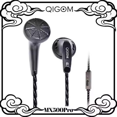 QIGOM MX500Pro Vocal Version HIFI Headset Wired 32Ω 109dB Flat-head Earbuds With/Without Mic Earphon