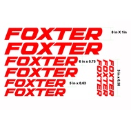 FOXTER Sticker Decal for Mountain Bike and Road Bike (Sticker cut out)