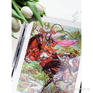 Hmk Folder a1 Binder Folder Full Open Poster Collection Book Puzzle Storage Book Rice Paper Storage 