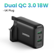 UGREEN 36W 18W USB A Charger Quick Charge Fast Charging for Huawei P40 Pro Samsung S22 Ultra S21