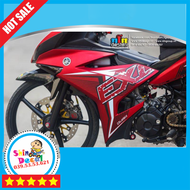 TEM RỜI mẫu chữ EX đen trắng cho Exciter 150 đỏ nhám 2022