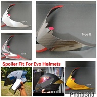 Evo Helmet Spoiler (Universal)Fit for all GSX 3000 V1 and V2 models SVX 01-02 GT-Pro SpectreXR-03