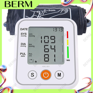 BERM Rechargeable Digital Arm Blood Pressure Monitor Original Accurate Large Screen Meter For Home H