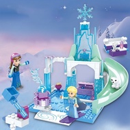 Disney Frozen Compatible LEGO Princess Elsa Ice Castle Friends Dream Princess Anna Model Building Blocks DIY Education Toys For Kids JMMXML