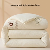 Skin-Friendly Washed Cotton Quilt Japanese Simple Waffle Duvet Insert Soft Quilted Blanket Fluffy Co