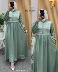 Aisyah Dress | Gamis Rayon Twill Rompi | Baju Wanita Korean Style Terbaru