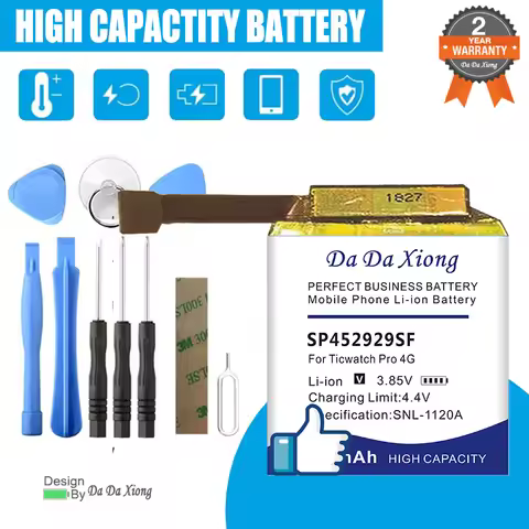 DaDaXiong High-Capacity 600mAh SP452929SF Battery For Ticwatch pro 4G /Bluetooth Version TicWatch S2