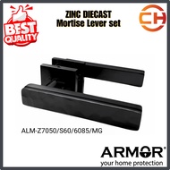 ARMOR Zinc Diecast Brown Leather Mortise Leverset (ALMZ7050/S60/6085/MG)