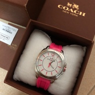 นาฬิกาผู้หญิง Coach Women's Boyfriend Neon Pink Silicon Straps Watch 34mm 14502151