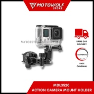 🇲🇾 MOTOWOLF MDL3520 360 Rotation Action Camera Mount Holder for Insta360 Gopro Hero Motorcycle Helmet