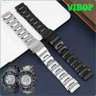 VIBOP Solid Plastic steel Watchband For Casio PROTREK PRG-260 PRG-270 PRG-550 PRW-3500/2500/5100 strap Metal Replacement Wristband ABEPV