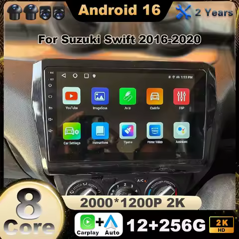 Car Radio For Suzuki Swift 5 2016 - 2020 Android Carplay Stereo Multimedia Video Player Auto Touch S