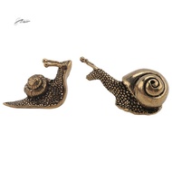 2Pcs Snail Decor Figurine Brass Snail Solid Snail Ornaments with Decor Effect the Meaning of the Sna