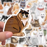 60Cartoon Hand-Painted Cat Stickers Desktop Notebook Luggage Scooter Guitar Waterproof Stickers Wholesale