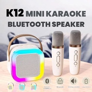 K12 Mini Karaoke Machine Portable Speaker Bluetooth  Home KTV Entertainment Karaoke Speaker  With 2 