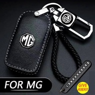 MG เคสกุญแจรถยนต์พร้อมส่งเคสหุ้มป้องกันหนังรีโมทคุณภาพสูงสำหรับมอร์ริส MG ZS HS GS Mg3 Mg5 Mg6 MG7