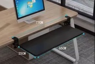 ⌨️  Keyboard Mouse Under Table Sliding Tray Clamp on Adjustable 65x25cm BLACK NEW 全新 鍵盤托架 黑 🖱️