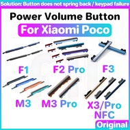 Power On Off Volume Switch side Button Key For Xiaomi Poco F1 F2 F3 M3 X3 Pro Nfc