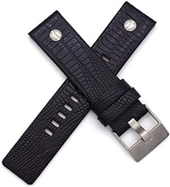 THEAGE 22mm Calfskin Leather Watch Band Suitable for Men's Diesel Watches