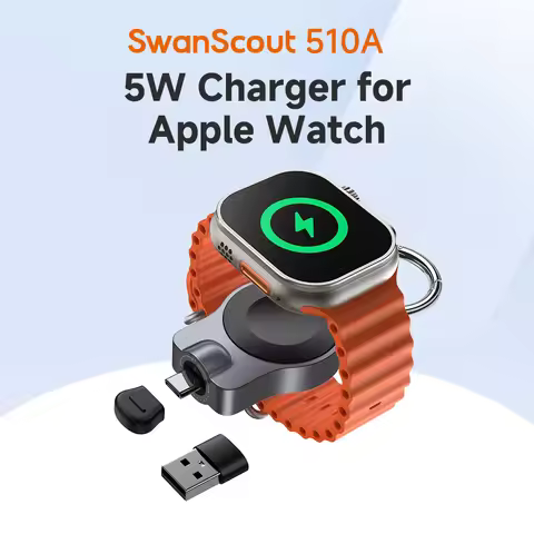 SwanScout 510A 5W Fast Wireless Charger for Apple Watch 11 10 9 8 7 6 5 Portable Watch Charger for A
