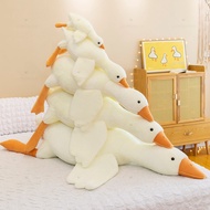 160CM Goose Plush Toy Kids Cute Big White Duck Plushie Doll Soft Cushion Long Sleeping Pillow Stuffe