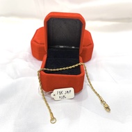 Ongpin Gold 18K Saudi Gold Pawnable Legit ROPE BRACELET Gold Bracelet for Women And Men Stainless St