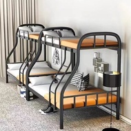 Bunk Bed for Rental Rooms, Iron Bed with Thickened Iron Frame OXK8