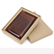 CONTACTS FAMILY Genuine Leather 4-Finger Cigar Case Travel Portable Humidor Box Cowhide Cigar Storag