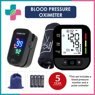 Digital Blood Pressure Monitor Bp Monitor Electronic Health &amp; LED Portable Fingertip Pulse OximeterSBo