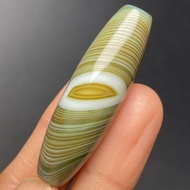 Consistent Tangling Silk Agate Pure Natural Bayu Sea Jade Sky Eye Tiger Tooth Dzi Bead Barrel Bead S