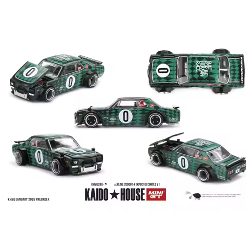 Kaido House 1:64 Skyline 2000GTR KPGC10 V1 Green KHMG249 Car Model