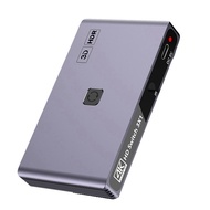 The Switch is -Compatible Three-in and One-Out 4K Screen Cutter Gray Aluminum Alloy