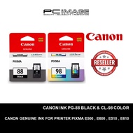 CANON GENUINE PG-88 BLACK / CL-98 COLOR INK CARTRIDGE FOR PIXMA E510, E610, E500, E600 PRINTER