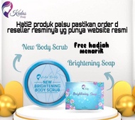 kedas beauty 1 paket sabun pencerah wajah dan body scrub perontok daki Official store