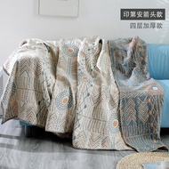 cod Home Bedroom Soft Bohemian Cotton Sofa Cover Air Conditioning Blanket Four Seasons Gauze Mat Cov