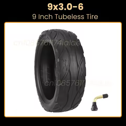 9x3-6 HD 9" Tubeless Road Tires for Electric Scooters & Go-Karts - 4-Ply Reinforced Thickened 9x3.0-