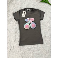 Fashionable Tight-Fitting Shirt With Cute Accessories 99M