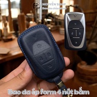 Vinfast VIN-E4 Car Form Pressed Leather Key Case for VF8, VF9 electric vehicle VF E34 Handmade Genui