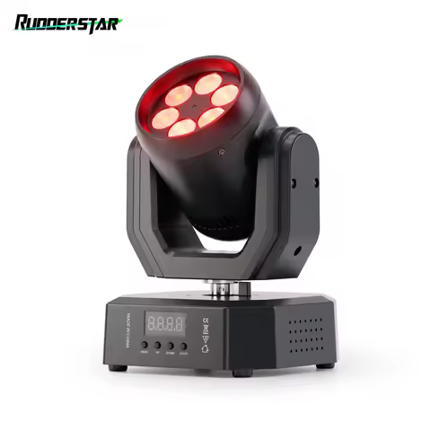 60W Mini Moving Head Light RGBW LED DJ Disco Party Lights Remote Control Stage Effect Lighting for T