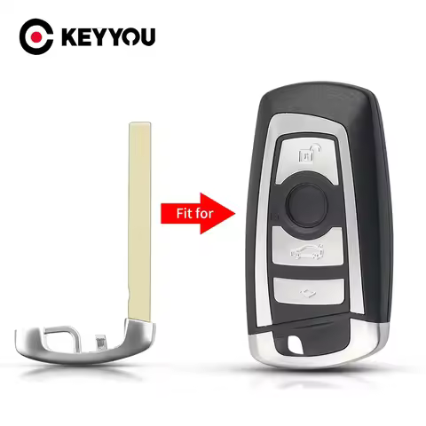 KEYYOU For BMW CAS4 F 3 5 7 Series E90 E92 E93 X5 F10 F20 F30 F40 New 5 7 Series Uncut Blank Key Bla