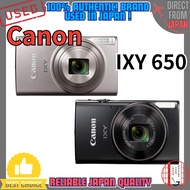 【Used in Japan】Canon Compact Digital Camera IXY 650 Silver 12x Optical Zoom/Wi-Fi Compatible IXY650【